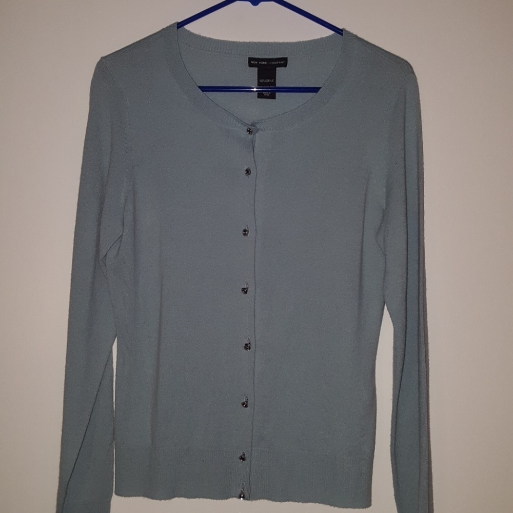 ❤️4/$20 New York & Co Cardigan, Rhinestone Buttons - Picture 1 of 6